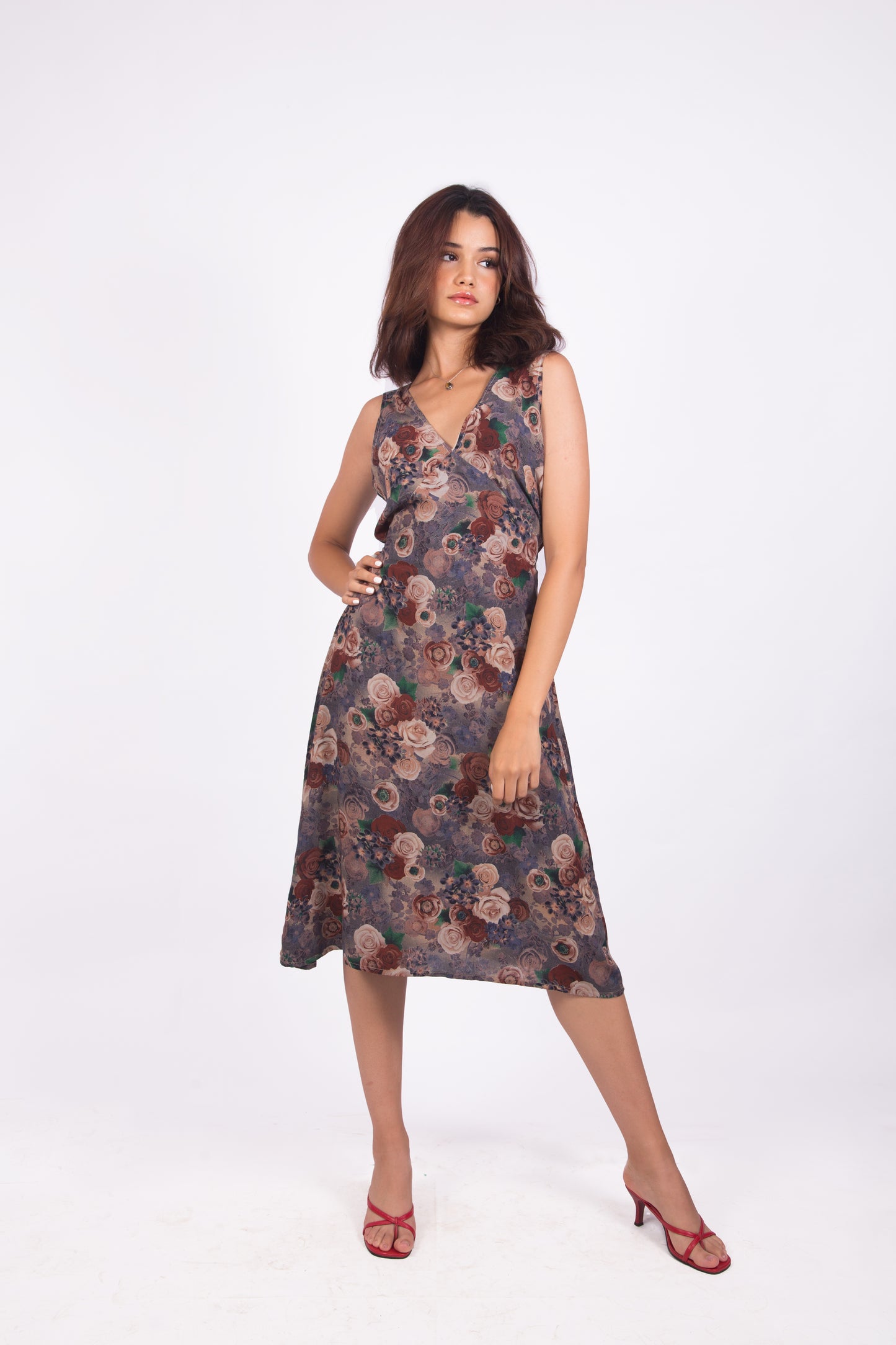 ROBE IMPRIMÉE MARRON