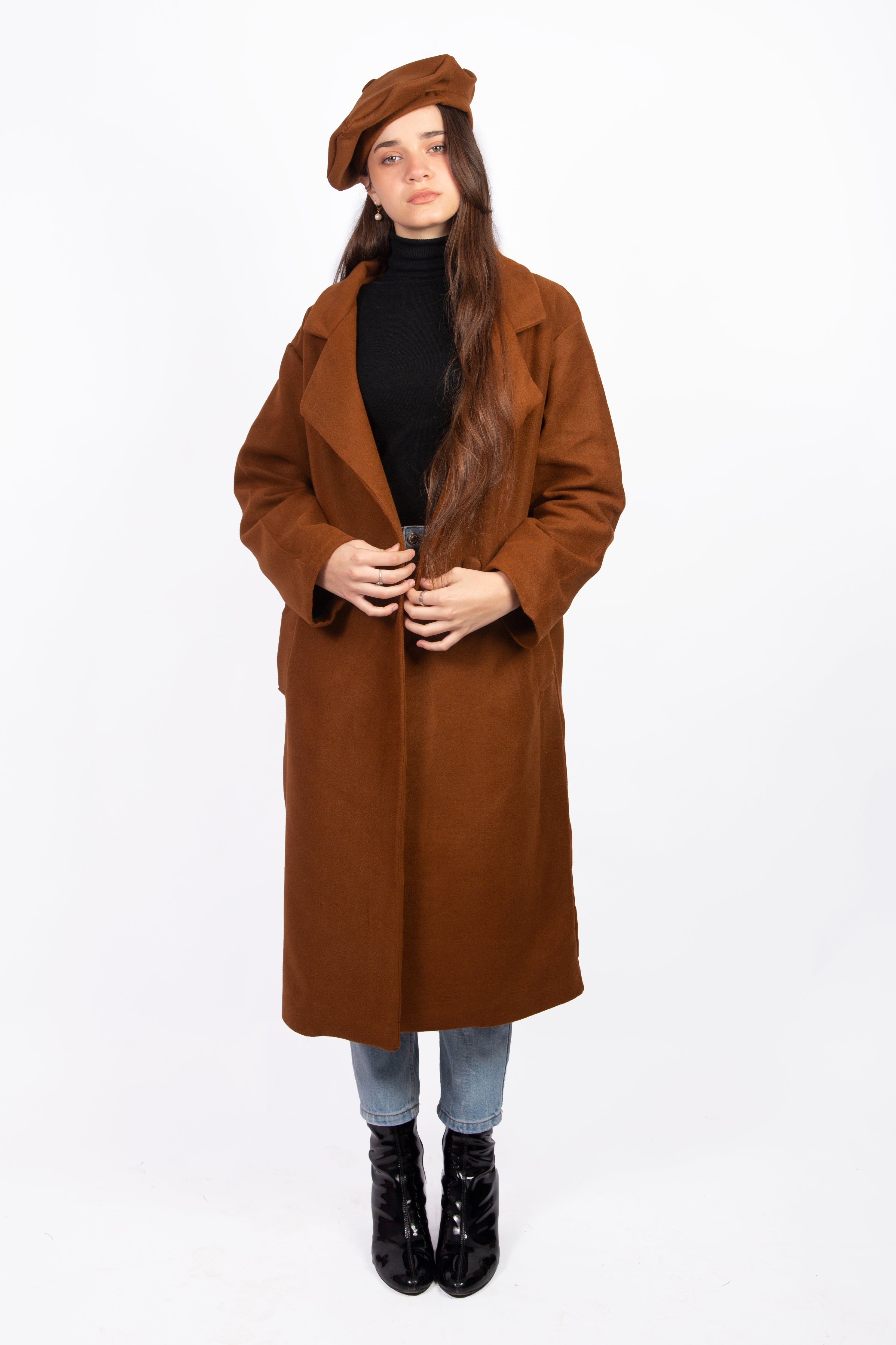 manteau oversize marron