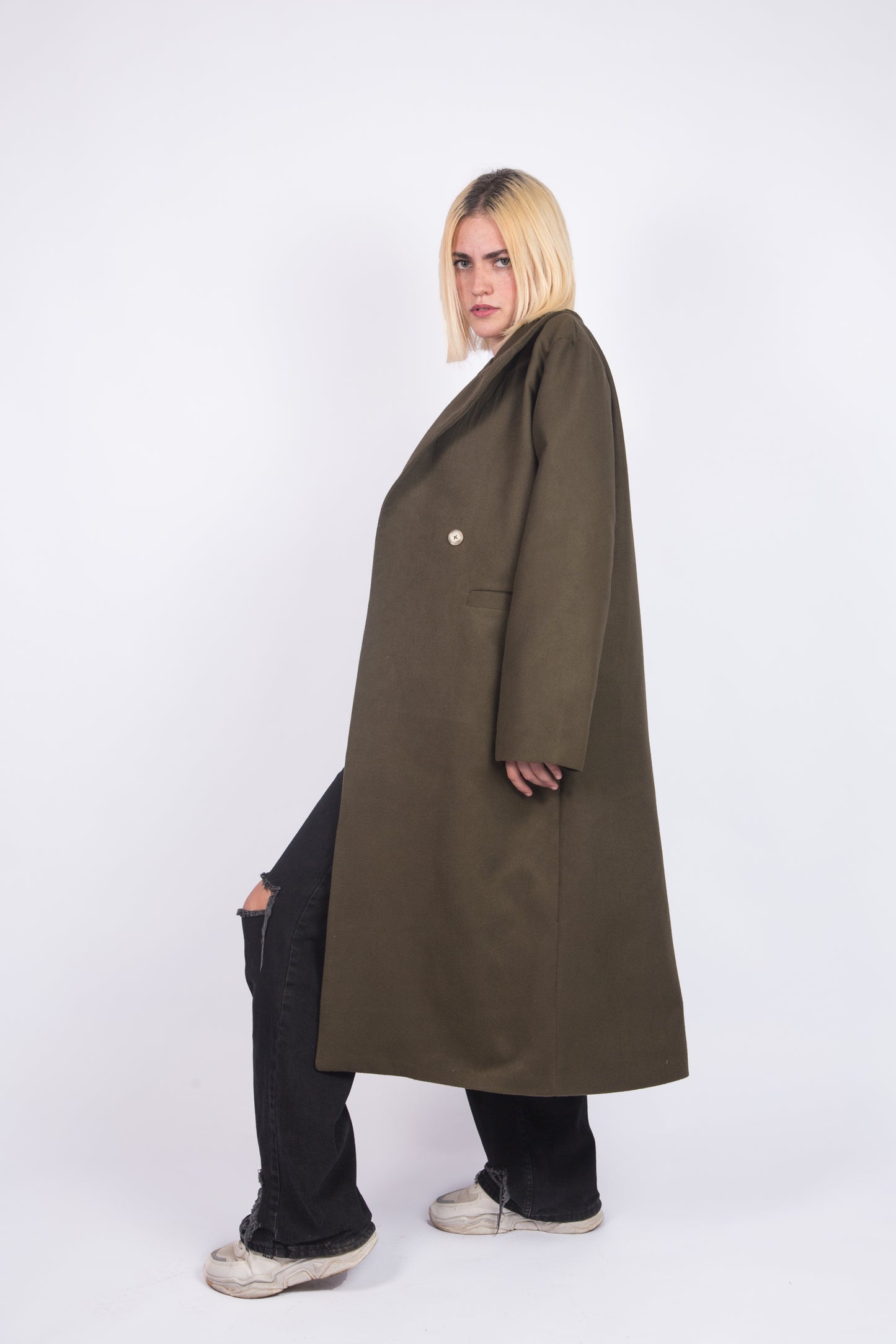 MANTEAU CACHEMIRE VERT