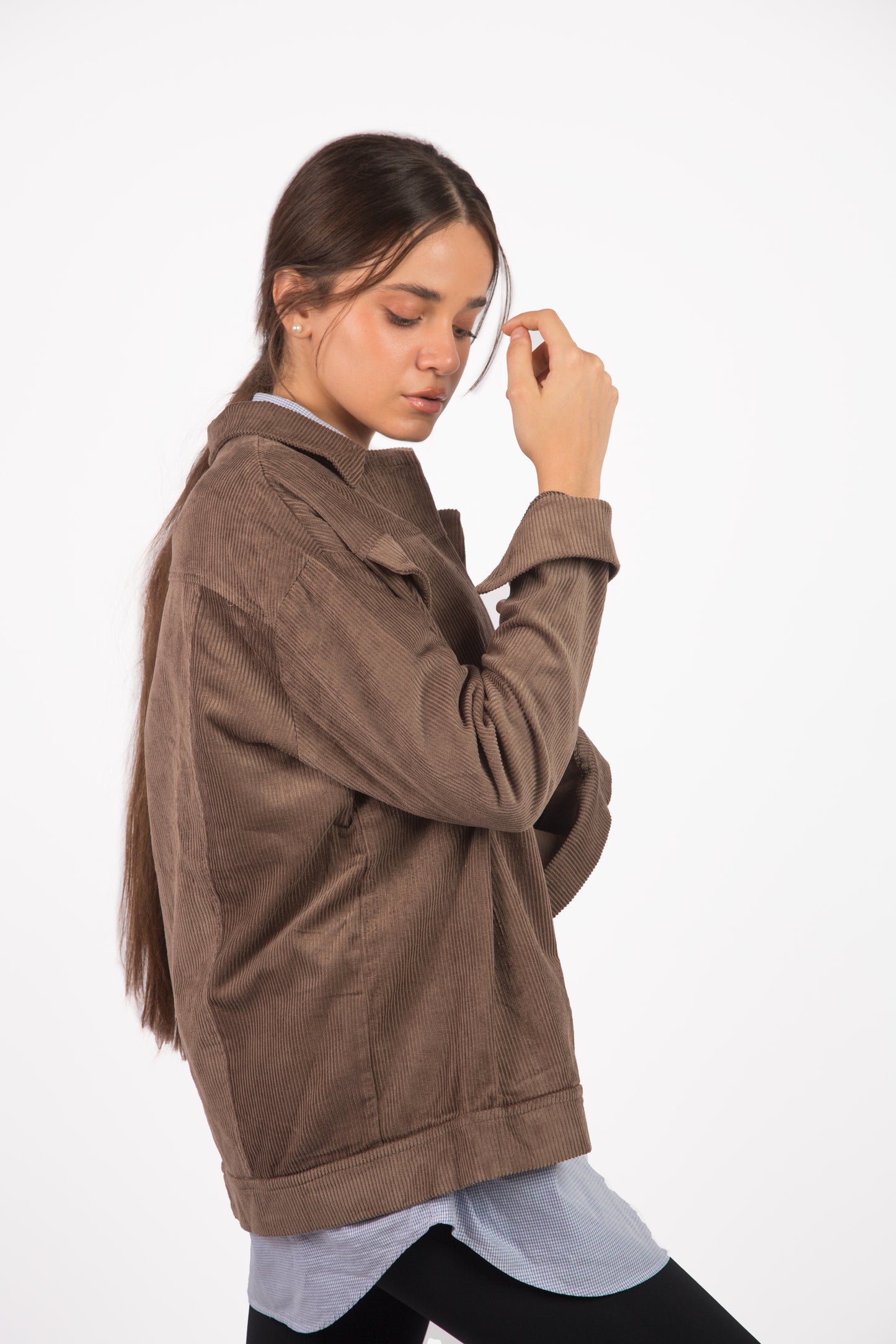 VESTE EN VELOURS CÔTELÉ